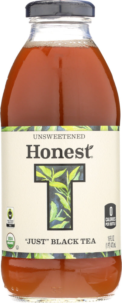 HONEST TEA: Organic Unsweetened Just Black Tea, 16 oz