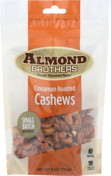 ALMOND BROTHERS: Cashews Cinnamon, 6 oz