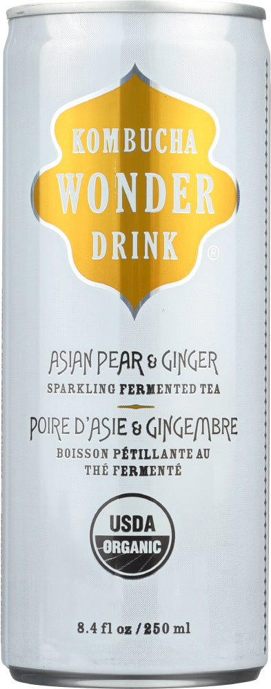 KOMBUCHA: Wonder Drink Asian Pear and Ginger Tea, 8.4 oz