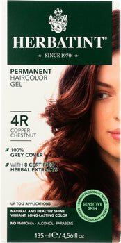 HERBATINT: Permanent Hair Color Gel 4R Copper Chestnut, 4.56 fo