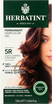 HERBATINT: Permanent Hair Color Gel 5R Light Copper Chestnut, 4.56 oz