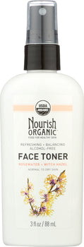 NOURISH ORGANIC: Refreshing & Balancing Face Toner Rosewater + Witch Hazel, 3.0 oz