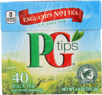 PG TIPS: Tea Black Pyramid Bags, 40 bg