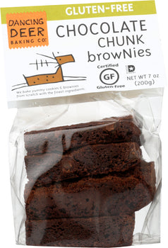 DANCING DEER: Gluten Free Chocolate Chunk Brownies, 7 oz