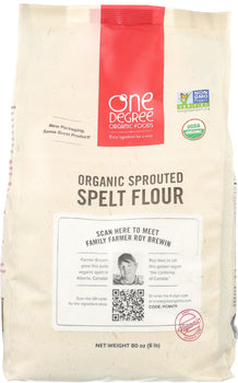 ONE DEGREE: Organic Sprouted Spelt Flour, 80 Oz