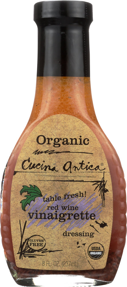 CUCINA ANTICA: Organic Red Wine Vinaigrette Dressing, 8 oz