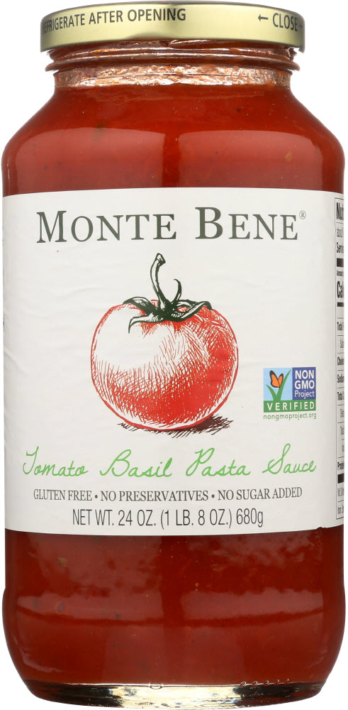 MONTE BENE: Sauce Pasta Tomato Basil, 24 oz