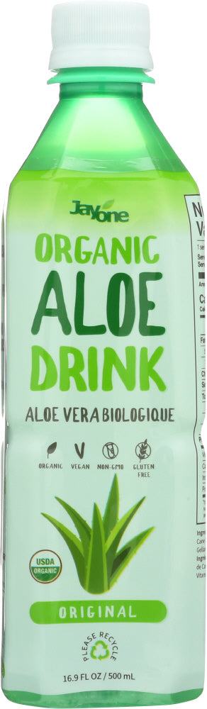 JAYONE: Organic Aloe Pulp Juice Original with Vitamin C, 16.9 oz