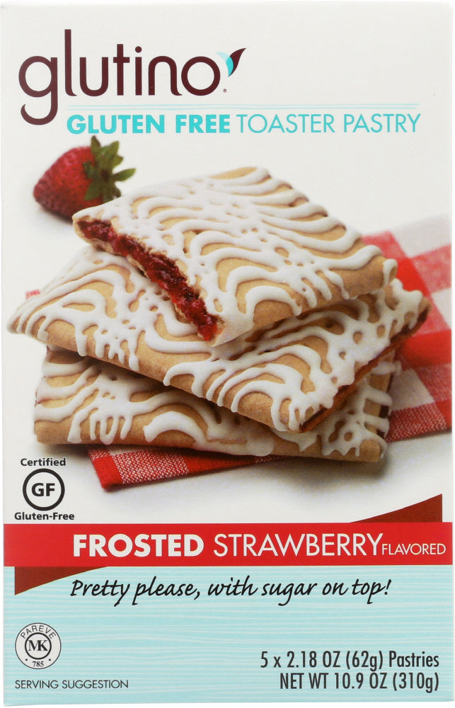 GLUTINO: Gluten Free Toaster Pastry Frosted Strawberry, 10.9 oz