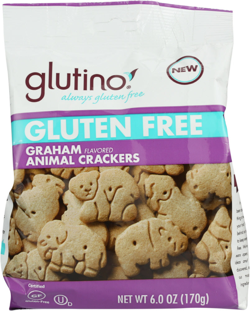 GLUTINO: Gluten Free Graham Animal Crackers, 6 Oz