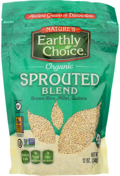 NATURES EARTHLY CHOICE: Organic Sprouted Blend Grains, 12 oz