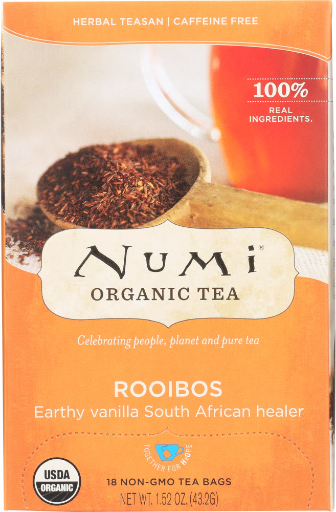 NIMI TEAS: Organic Rooibos Tea 18 Tea Bags, 1.52 oz