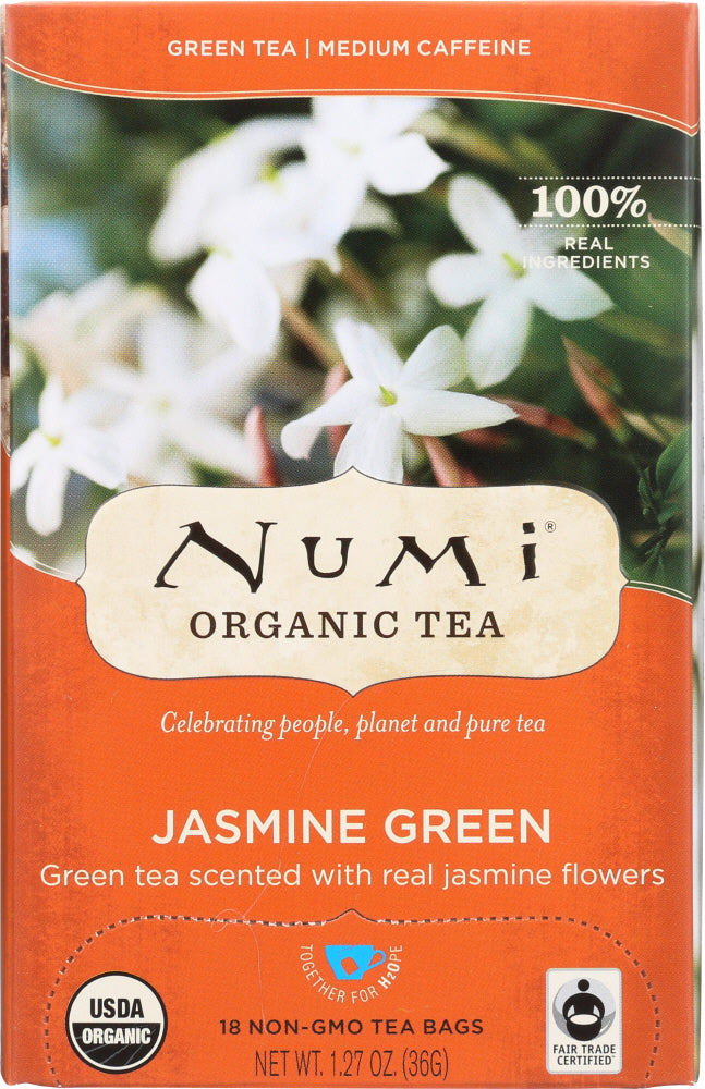 NUMI TEAS: Organic Jasmine Green Tea, 18 bg