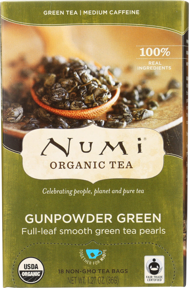 NUMI TEAS: Organic Gunpowder Green Tea, 18 bg