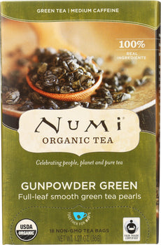 NUMI TEAS: Organic Gunpowder Green Tea, 18 bg