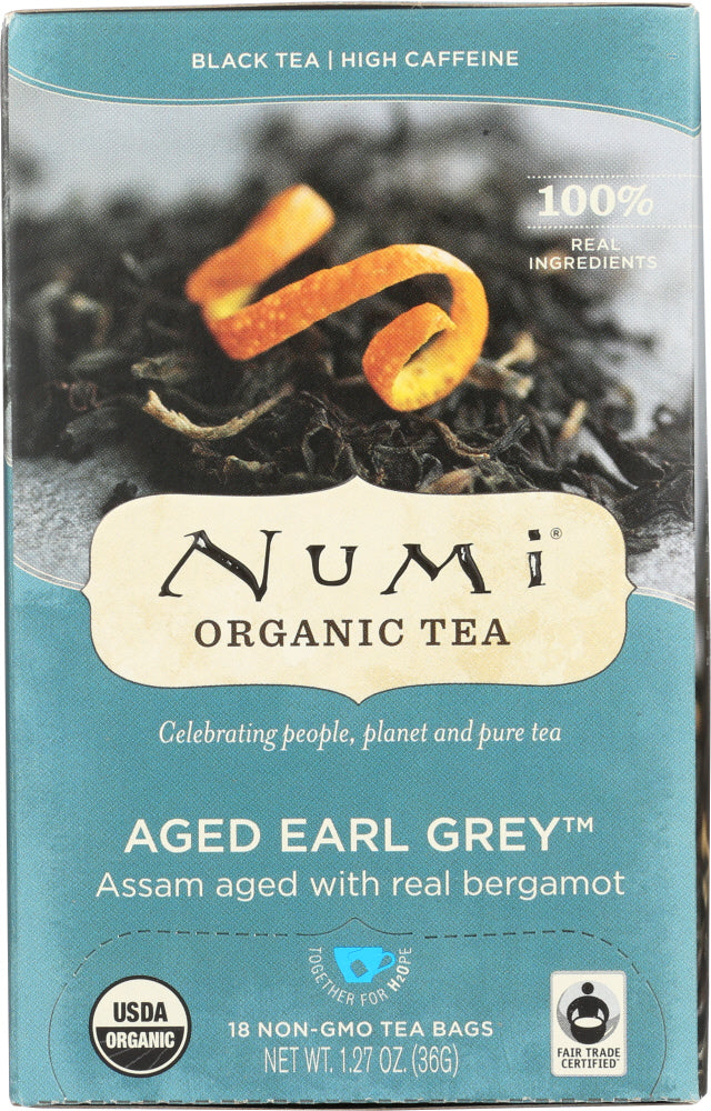 NUMI TEAS: Aged Earl Grey Assam Black Tea, 18 bg