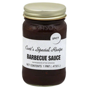 CURTS SALSA: Barbecue Sauce Spicy, 16 oz