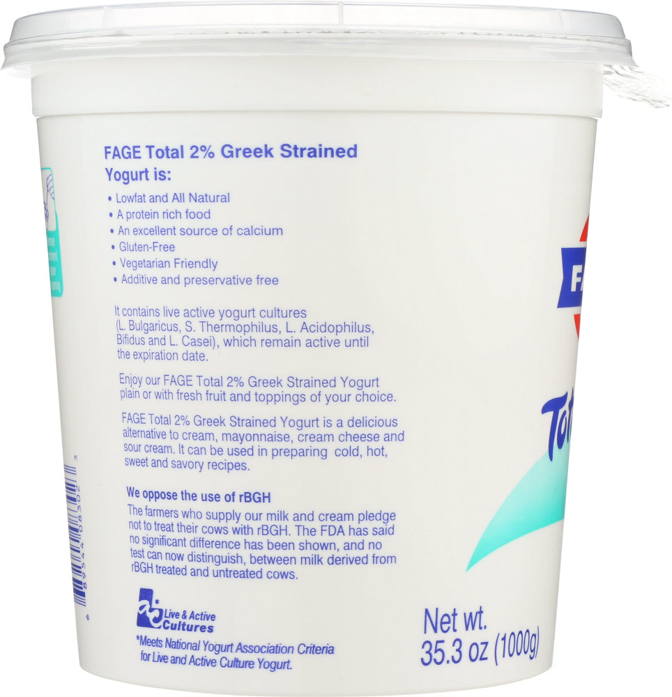 FAGE: Total 2% Lowfat Greek Strained Yogurt, 35.3 oz