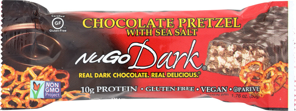 NUGO: Dark Chocolate Pretzel With Sea Salt, 1.76 oz