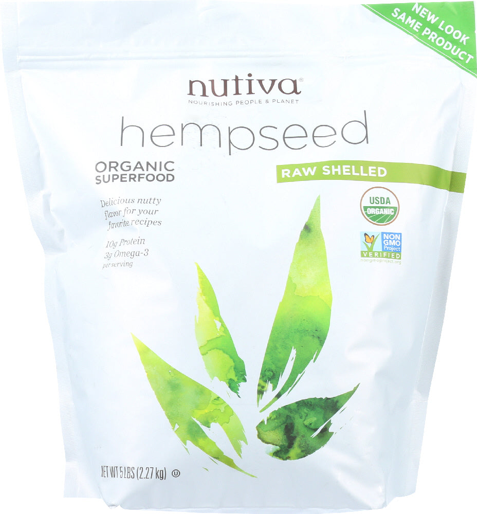 NUTIVA: Organic Shelled Hempseed Bulk, 5 lb