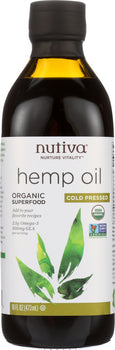 NUTIVA: Hemp Oil Organic Cold Pressed, 16 oz