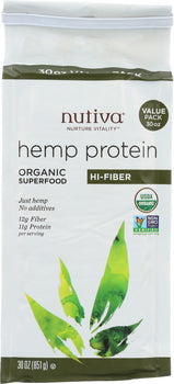 NUTIVA: Hemp Protein Hi-Fiber, 30 oz