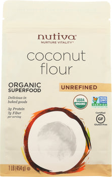 NUTIVA: Organic Coconut Flour Gluten-Free, 1 lb