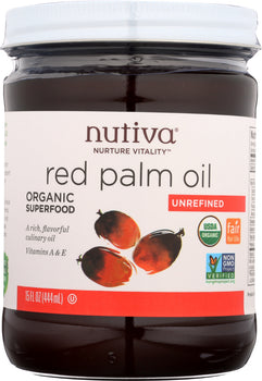 NUTIVA: Organic Red Palm Oil Unrefined, 15 oz