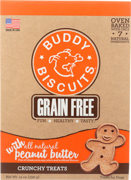 BUDDY BISCUITS: Baked Peanut Butter Dog Biscuits, 14 oz