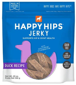 HAPPY HIPS: Dog Treat Jerky Duck, 20 oz