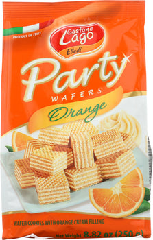 GASTONE LAGO: Orange Wafers Party Bag, 8.82 oz