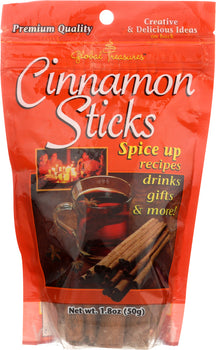 GLOBAL TREASURES: Cinnamon Sticks Stand-up Pouch, 1.8 oz