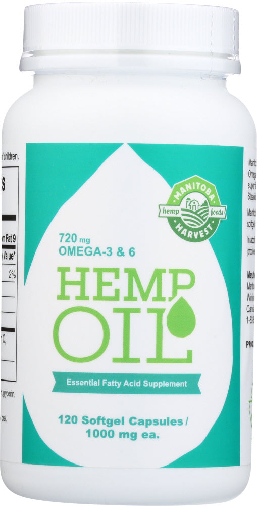 MANITOBA HARVEST: Hemp Oil Soft Gel, 120 Soft Gels