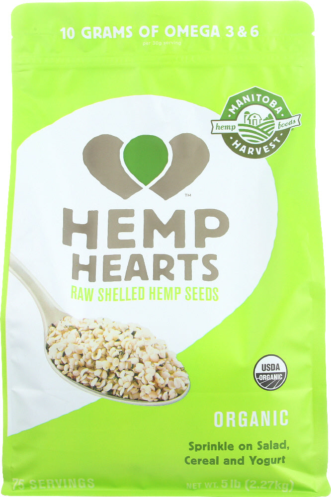 MANITOBA HARVEST: Hemp Hearts Raw Shelled Hemp Seed Certified Organic, 5 lb