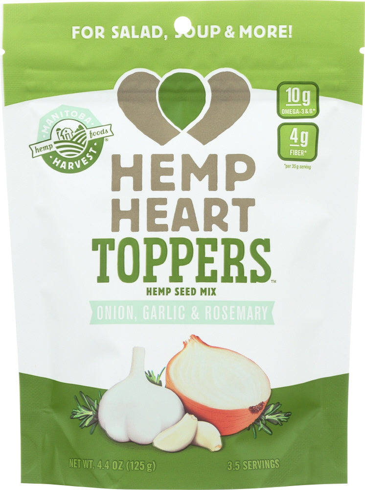 MANITOBA HARVEST: Hemp Heart Toppers Onion, Garlic & Rosemary, 4.4 oz