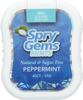 SPRY: Gems Mints Peppermint, 40 Pc