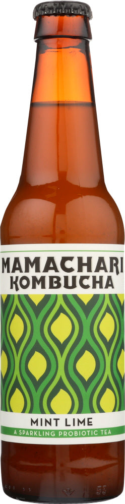 MAMACHARI KOMBUCHA: Mint Lime Kombucha, 12 fl oz