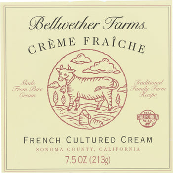 BELLWETHER FARMS: Creme Fraiche Cultured Cream, 7.5 oz