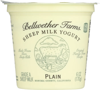 BELLWETHER FARMS: Sheep Milk Yogurt Plain, 6 oz