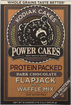 KODIAK: Mix Power Cakes Dark Chocolate Flapjack, 18 oz