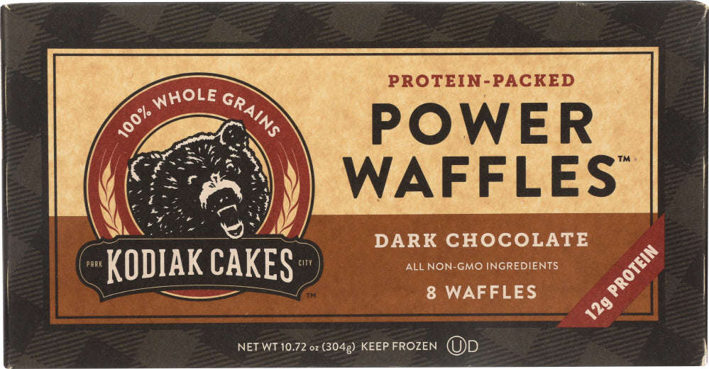 KODIAK: Power Waffles Dark Chocolate Frozen, 10.72 oz