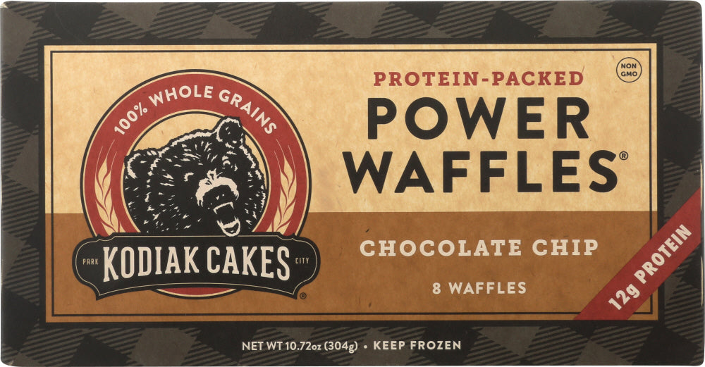 KODIAK: Power Waffles Chocolate Chip, 10.72 oz