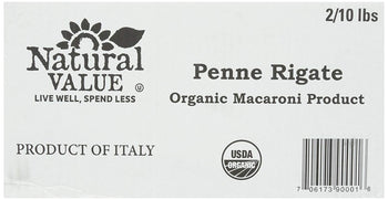 NATURAL VALUE: Pasta Penne Regatti 2-10LB, 20 lb