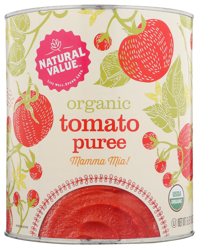 NATURAL VALUE: Tomato Puree Organic, 111 oz