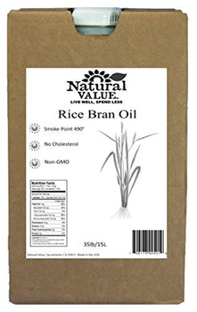 NATURAL VALUE: Rice Bran Oil, 35 lb