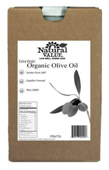 NATURAL VALUE: Extra Virgin Olive Organic Oil, 35 lb
