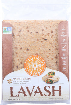 CALIFORNIA LAVASH: Whole Grain Lavash Flat Bread, 10 oz