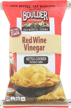 BOULDER CANYON: Red Wine Vinegar Kettle Cooked Potato Chips, 5 Oz