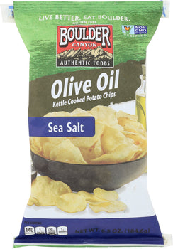 BOULDER CANYON: Natural Foods Kettle Cooked Potato Chips Olive Oil, 6.5 oz