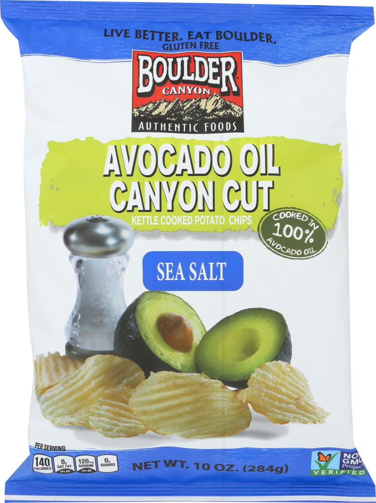 BOULDER CANYON: Chip Kettle Avocado Oil Sea Salt, 10 oz